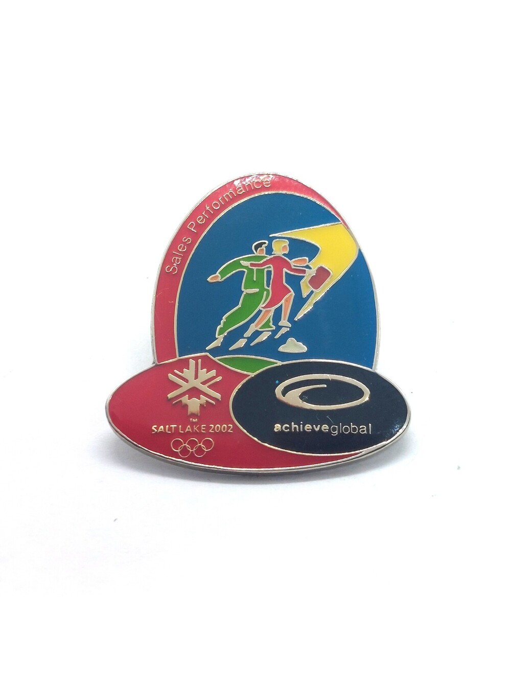 Salt Lake 2002 Achieve Global Sales Performance Olympic Pin Limited Edition VTG